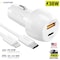 Overtime Car Charging Kit with 6ft iPhone Charging Cable OTC2PD6IP - alternate 1